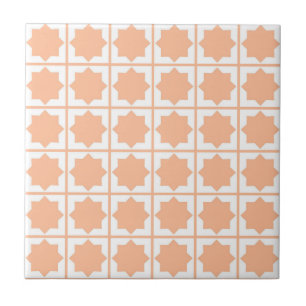 Retro Peach Fuzz Islamic Geometric Mönster Kakelplatta