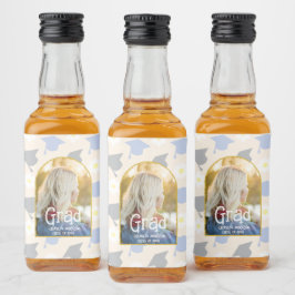 Retro Peach Graduation Spritflaskor Etikett