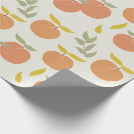 Retro Peach & Löv Mönster Presentpapper