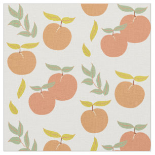 Retro Peach & Löv Mönster Tyg