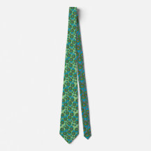 Retro Peacock Mönster Neck Tie