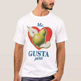Retro Pear "Me Gusta" Vintage affisch Tee