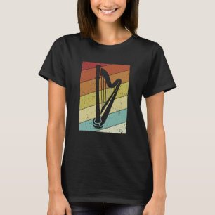 Retro Pedal Harp Harpist Konghou Harp Player T Shirt