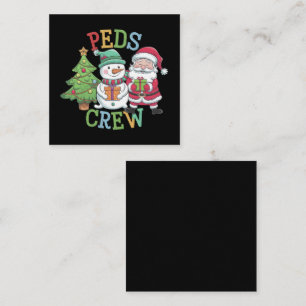 Retro Peds Crew jul Barn Sjuksköterska Fyrkantigt Visitkort