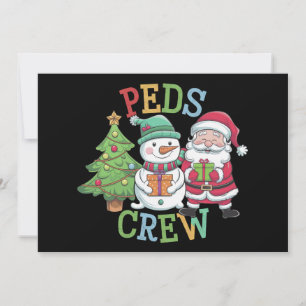Retro Peds Crew jul Pediatrisk sjuksköterska Sjuks Julkort