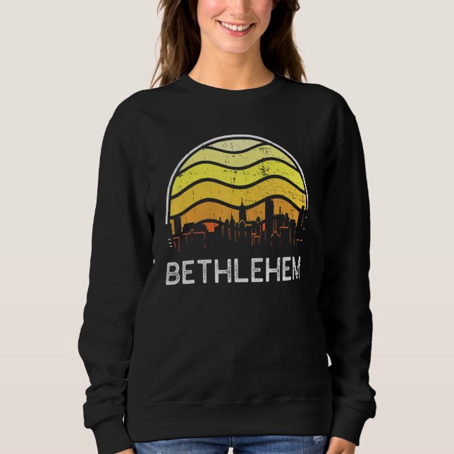 Retro Pennsylvania Bethlehem Visitors Skyline Vint T Shirt (Framsida)