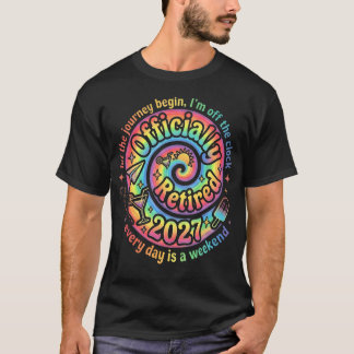 Retro Pensionerad 2027 Hjärta Roligt T Shirt