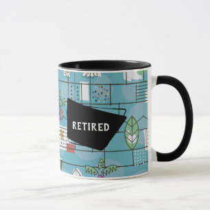 Retro-pensionerad modern i mitten av 1950-talet mugg
