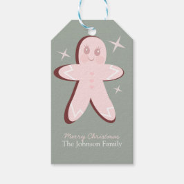 Retro pepparkakor Groovy jul Presentetikett