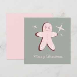 Retro pepparkaksgodisar Groovy jul Kort