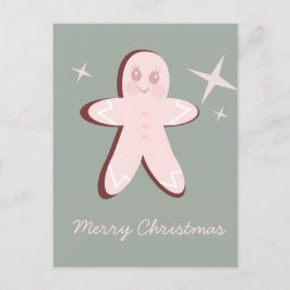 Retro pepparkaksgodisar Groovy jul  Vykort