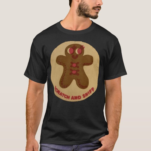 Retro-Pepparkaksgubbe, friställning och nyans T Shirt (Framsida)