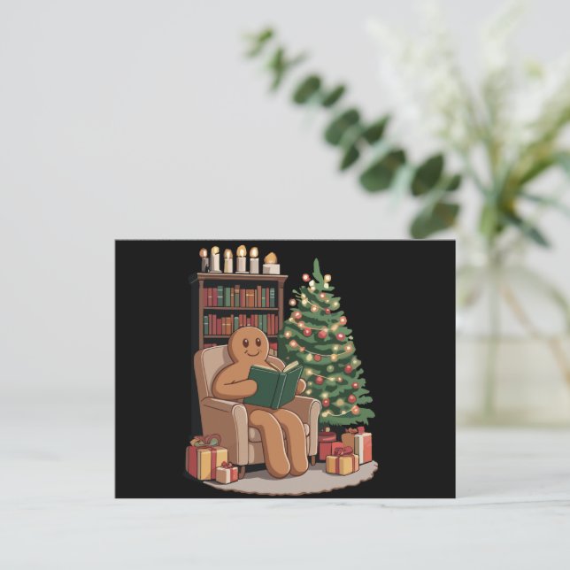 Retro Pepparkaksläsningsböcker Jul Lärare  Helg Vykort (Stående Fram)