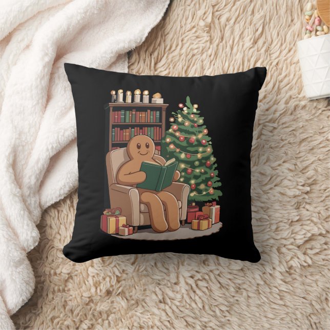 Retro Pepparkaksläsningsböcker Jul Lärare  Kudde (Filt)