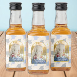 Retro Persikograduation Spritflaskor Etikett