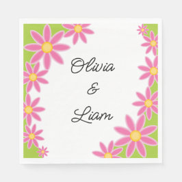Retro personlig bröllop blöjor pappersservett