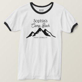 Retro Personlig Camp Bach Mountains Black T Shirt