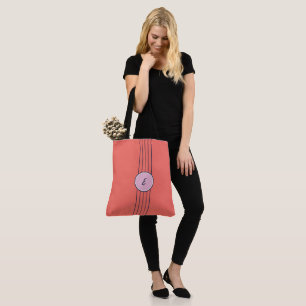 Retro Personlig Coral Red and Rosa Tygkasse