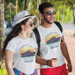 Retro Personlig Matching Family Cruise Resa T Shirt<br><div class="desc">Matchande personlig för återdesign av frakten för färd på en välförtjänt semester. Skulle se underbar ut i familjefoten och göra en underbar keepy. Lägg bara till din familj namn,  avgångshamnen och destinationen eller lägg till kryssningsåret genom att klicka på knappen "Anpassa".</div>