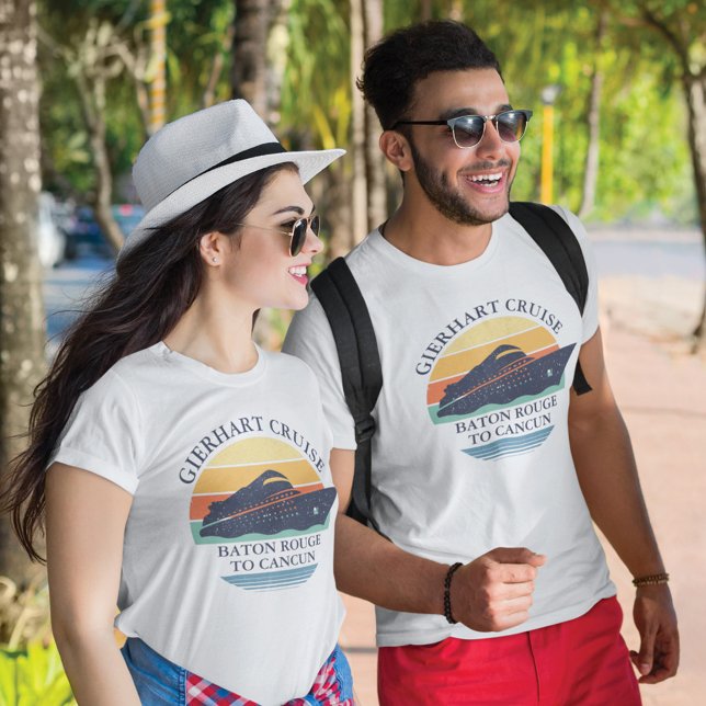 Retro Personlig Matching Family Cruise Resa T Shirt (Skapare uppladdad)