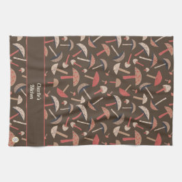 Retro Personlig Mid-Century Mushroom Fungi Kökshandduk