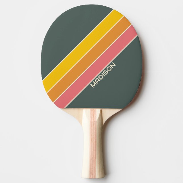 Retro Personlig Namn Pingisracket (Framsidan)