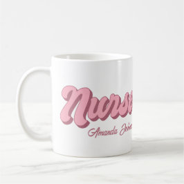 Retro Personlig Nurse Mugg