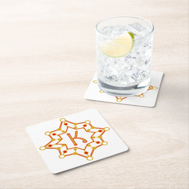 Retro-Personligen för design i mitten av århundrad Underlägg Papper Kvadrat (Insitu)