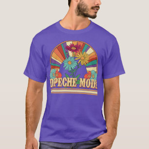 Retro-Personliger för Depeche Flowers i Namn-läge T Shirt