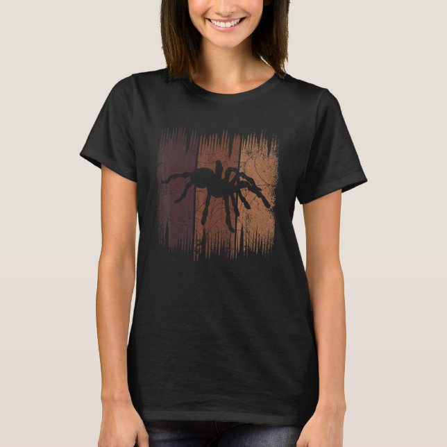 Retro Pet Arachnid Spider Tarantula Animal Spider T Shirt (Framsida)