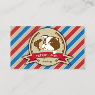 Retro Pet Grooming Service Pet Salon Visitkort