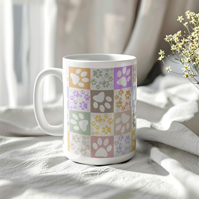 Retro Pet Tass har kontrollerats Kaffemugg (Skapare uppladdad)
