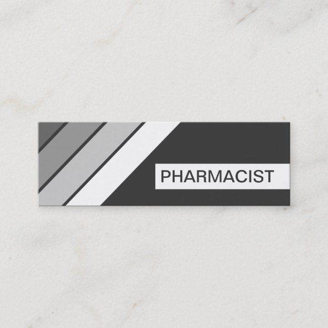 retro PHARMACIST Mini Visitkort (Framsida)