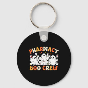 Retro Pharmacy Boo Crew Ghost Pharmacist Hall Nyckelring