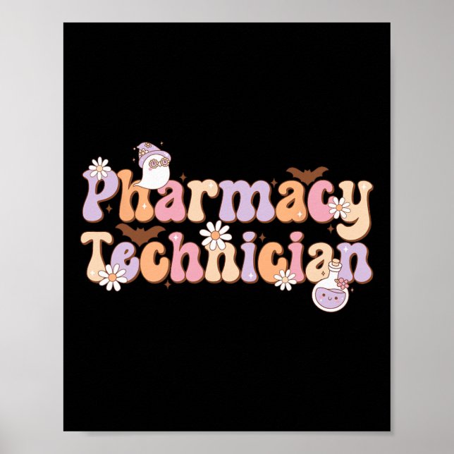 Retro Pharmacy Technician Halloween Spooky Pharmac Poster (Framsidan)