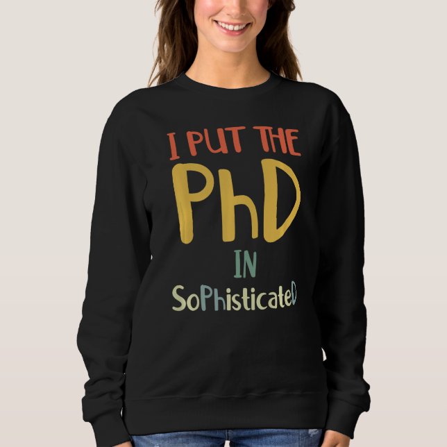 Retro Phd Studenten Student School Doctorate Deg T Shirt (Framsida)