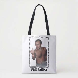 Retro Phil Collins Vintage 80-Tals Musik Fan Konst Tygkasse