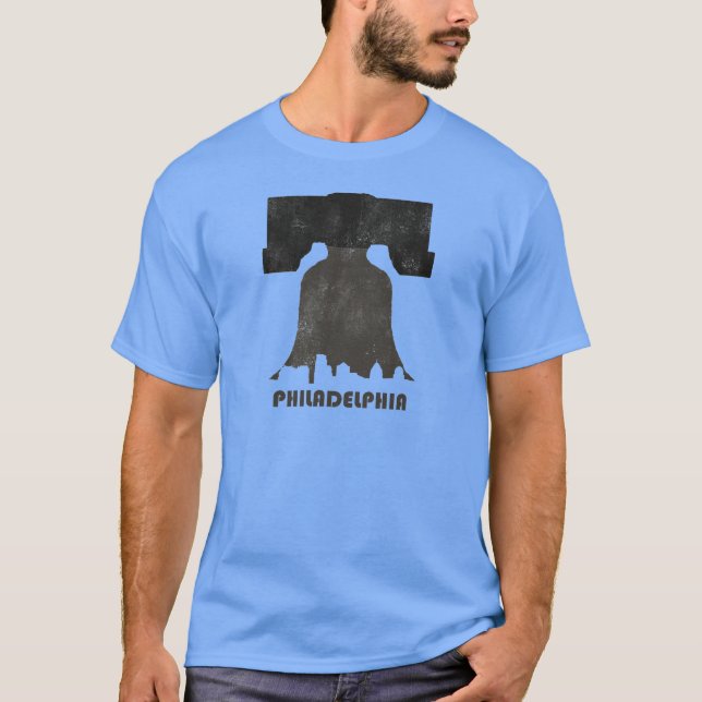 Retro Philadelphia Horisont-Manar T Shirt (Framsida)