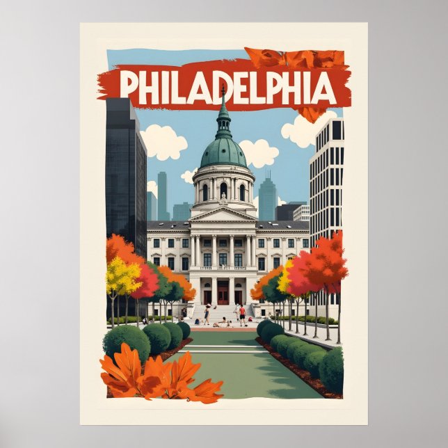 Retro Philadelphia Poster (Framsidan)