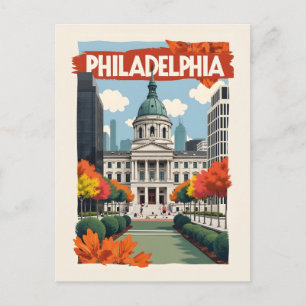 Retro Philadelphia Vykort