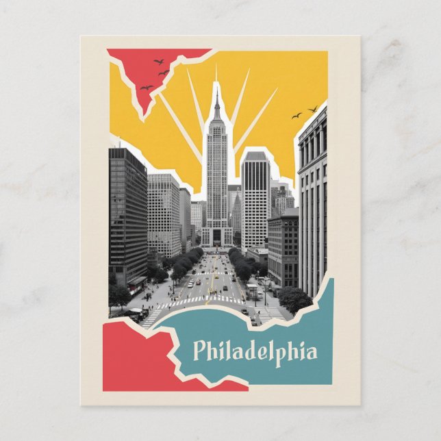 Retro Philadelphia Vykort (Framsida)