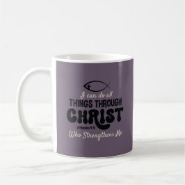 Retro Philippians 4:13 Kaffemugg
