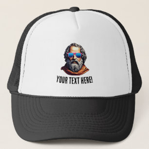 Retro Philosopher Bust - Anpassningsbar Text Keps