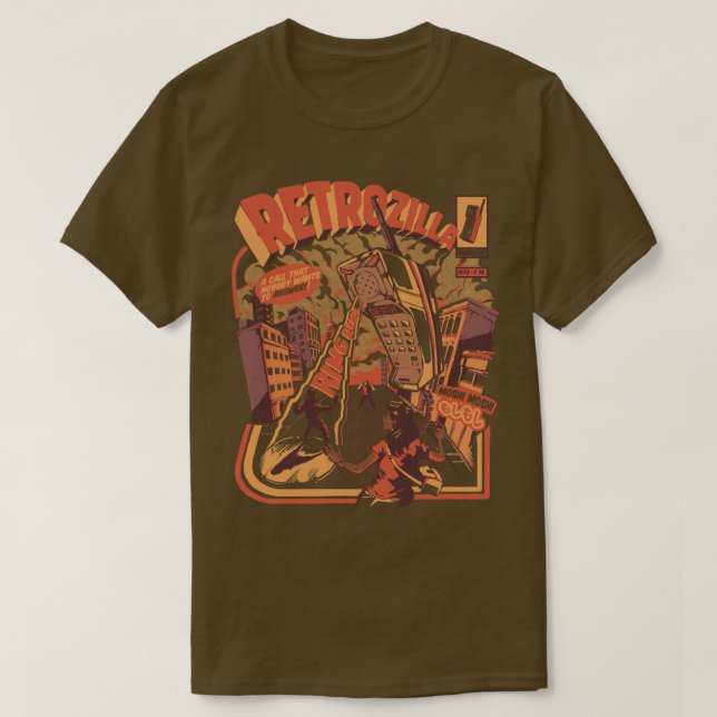 Retro Phonezilla T Shirt (Design framsida)