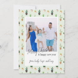 Retro Photo Cactus Desert-julkort Julkort