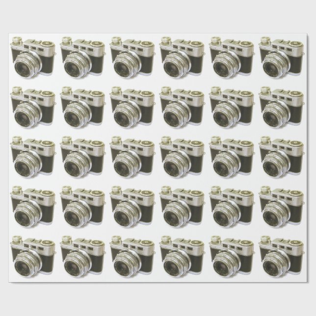 RETRO PHOTO CAMERA MOTIF PRESENTPAPPER (Platt)