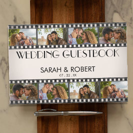 Retro Photo Collage Film Strip Bröllop Gästböcker