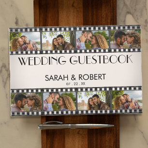 Retro Photo Collage Film Strip Bröllop Gästböcker
