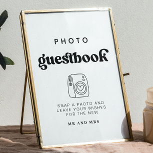 Retro Photo Guestbook Bröllop fotobågstecken Poster