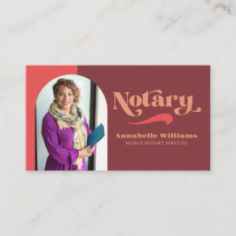 Retro Photo Notary Loan Signing Agent Visitkort